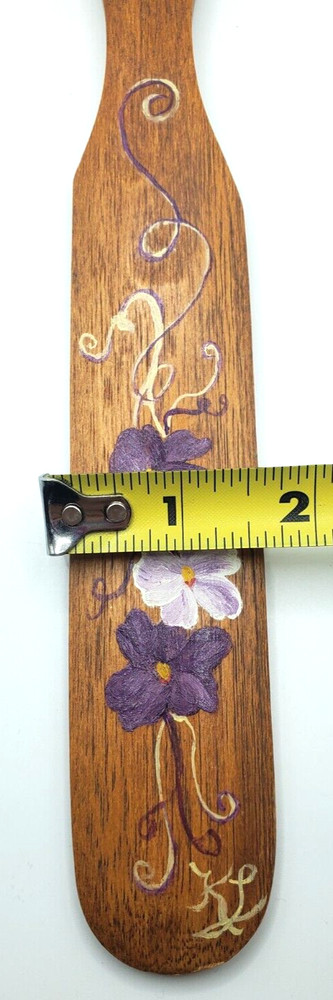 Hand Painted Wooden Paddle Signed Wall Hanging