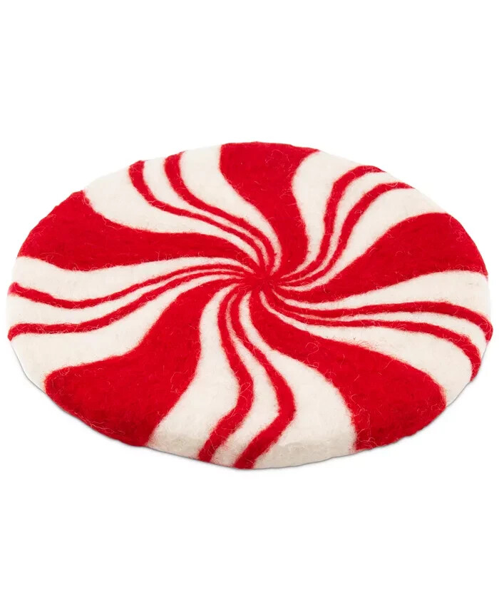 Thirstystone Felted Wool Peppermint Twist Trivet