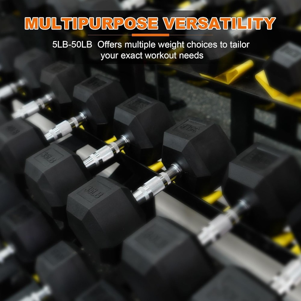 Hex Dumbbells Set with Alloy Steel Handle