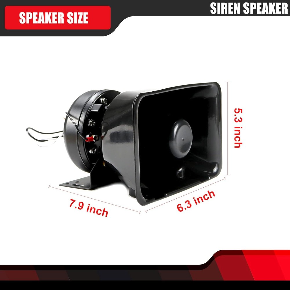 High Performance Siren Speaker Compatible with Any Speaker, Black