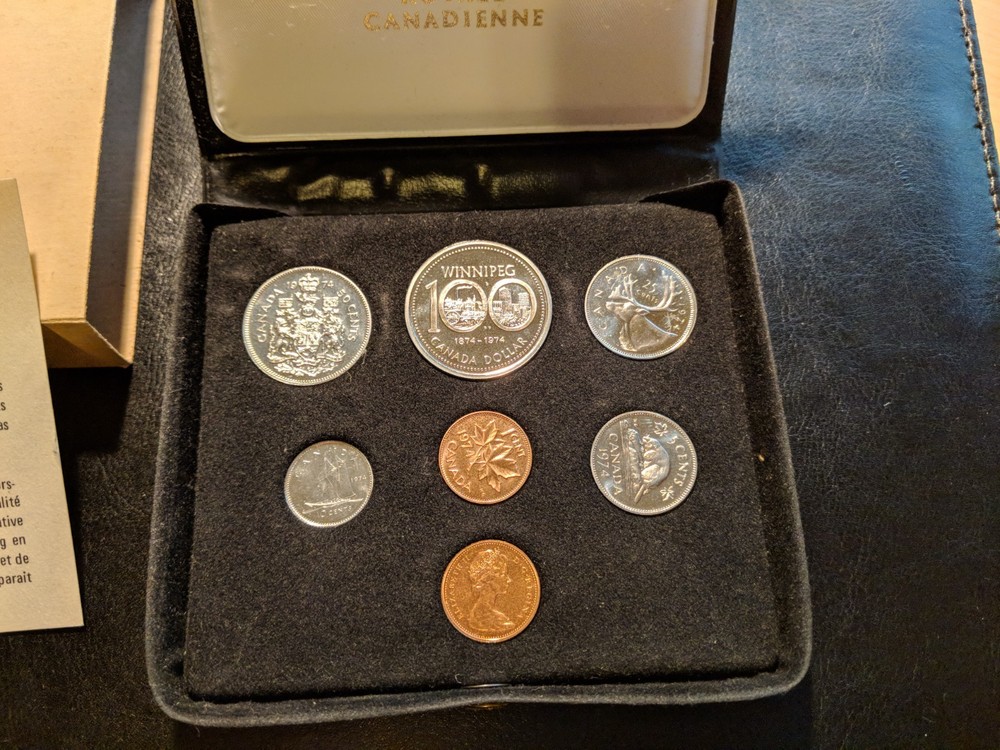 1974 Canada Uncirculated Set Double Penny Coins