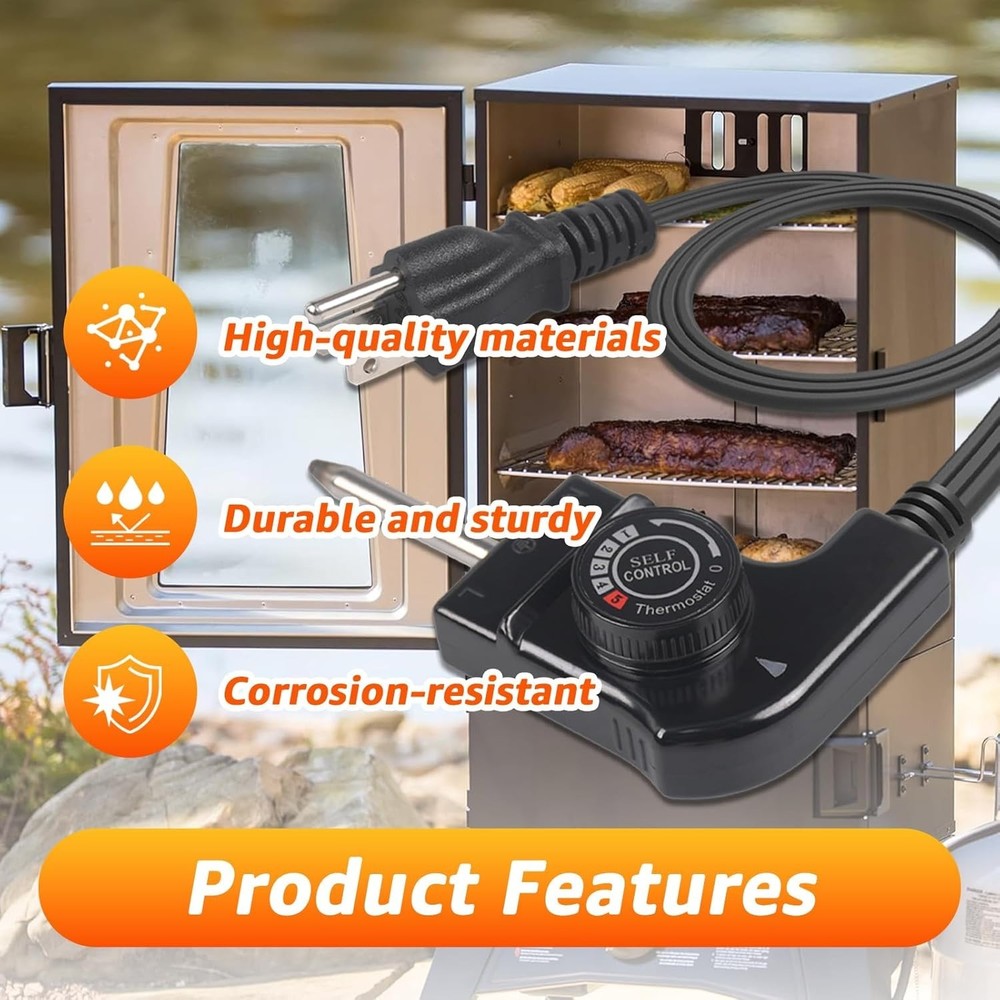 Universal Replacement Adjustable Thermostat Probe Cord - Compatible with Mast...