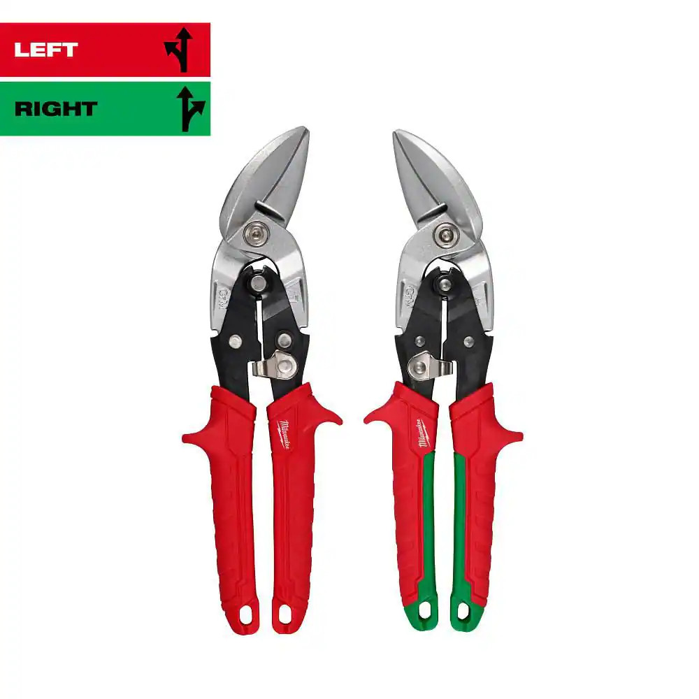 Left and Right Offset Aviation Snips (2-Pack)