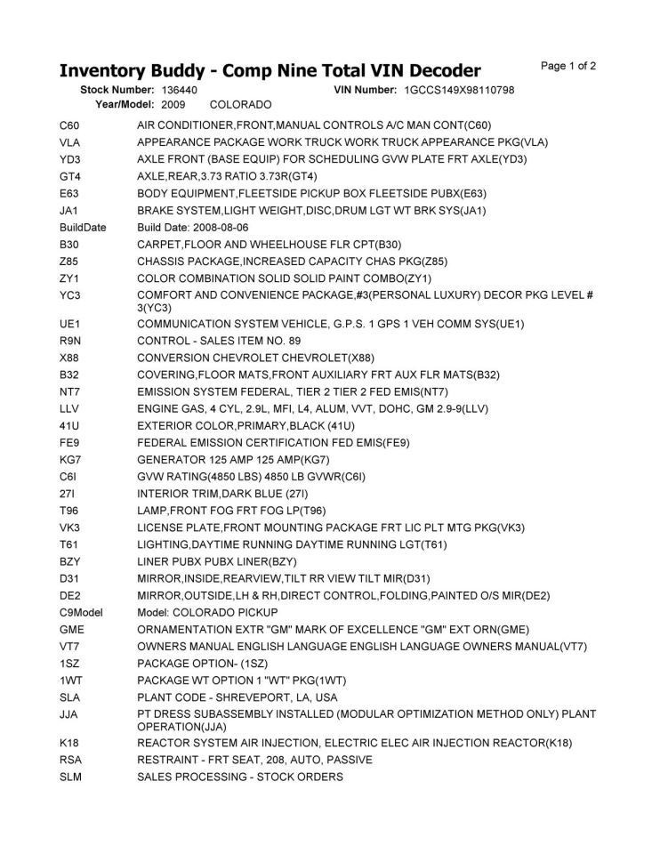 COLORADO 2009 Jack 173733