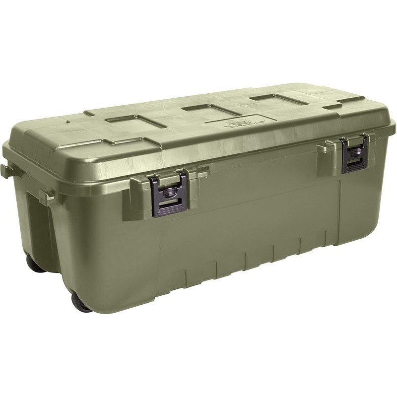 Heavy Duty Wheeled Storage Trunk Lockable Portable Stackable Tool Box 108qt New