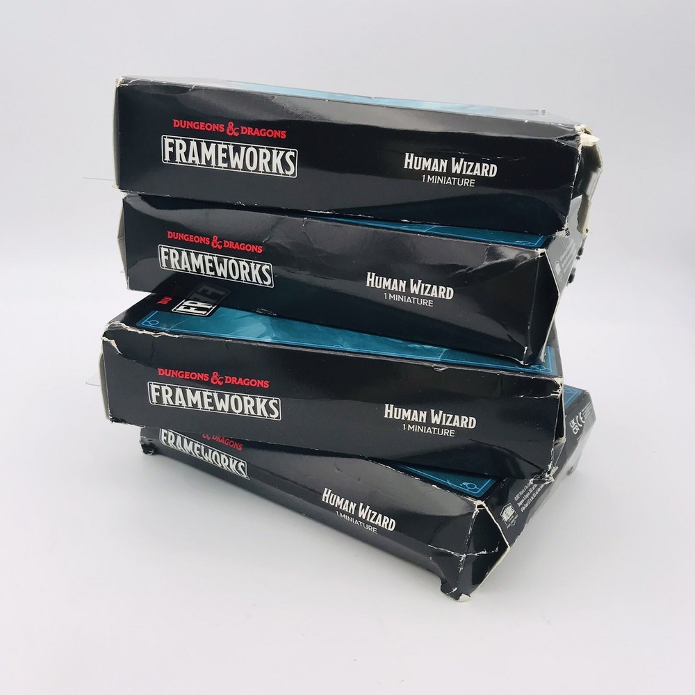 Human Wizard x4 • Dungeons & Dragons • Frameworks Miniature • New on sprue