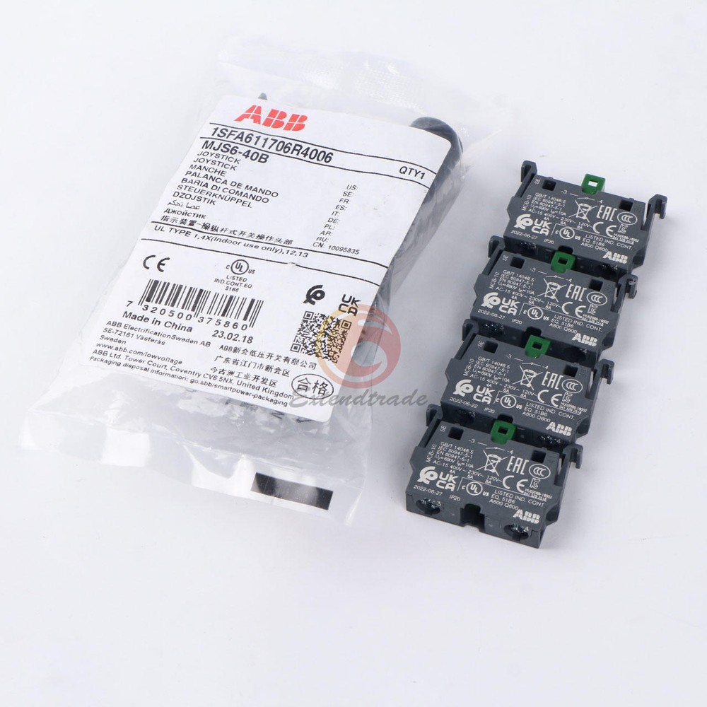1PCS ABB Control Joystick Switch MJS6-40B with 4 MCB-10 Contacts Reset Type NEW