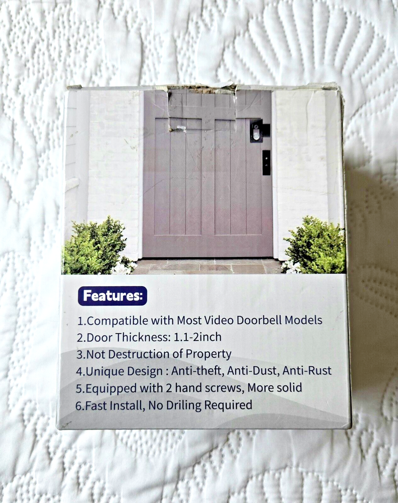 Trushome Adjustable No-Drill Mounting Bracket for RING Video Doorbells