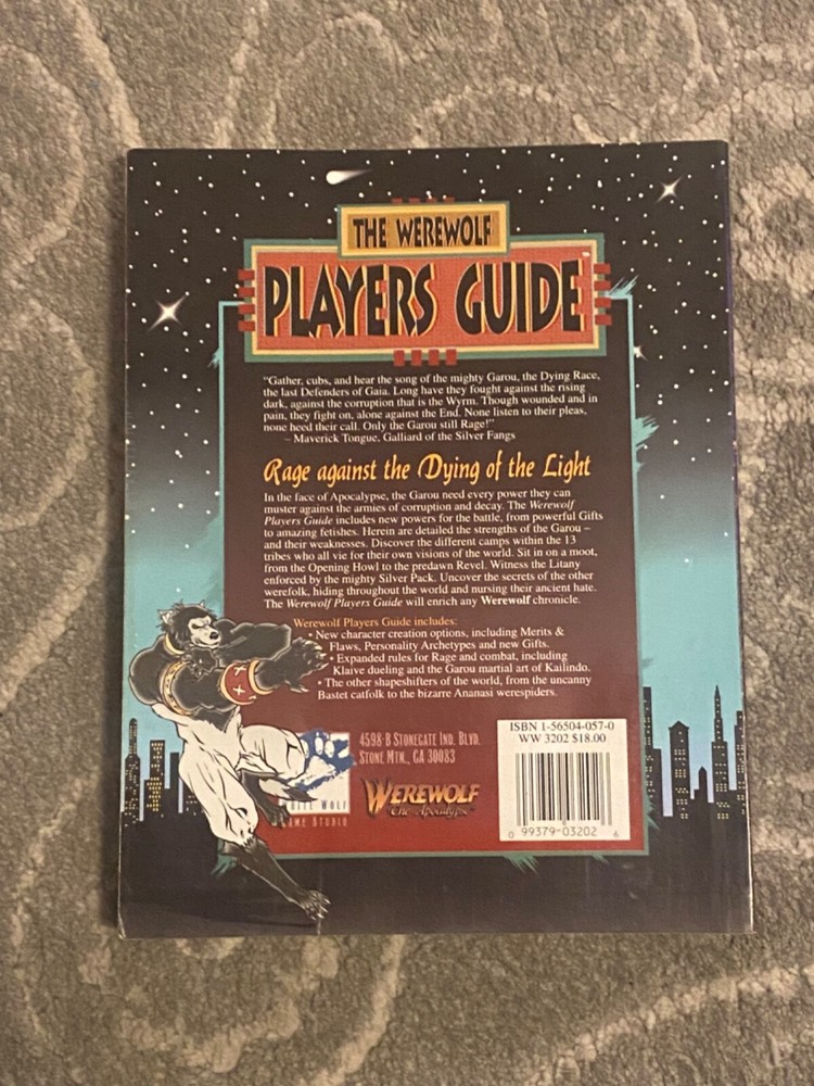 Werewolf: The Apocolypse Set-Rulebook + Guidebook + 2 sourcebooks + Tribe Book