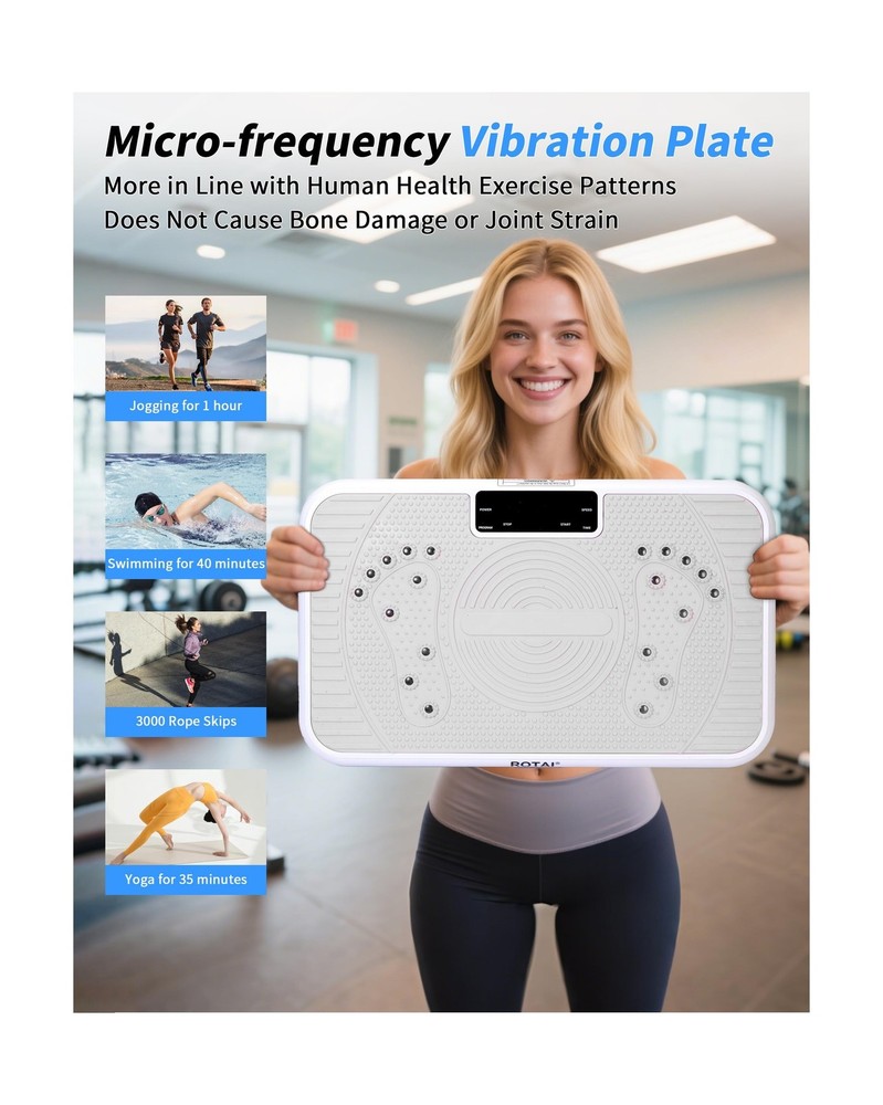 Shake Plate Vibration Exercise Machine for Lymphatic Drainage Massager & Weig...