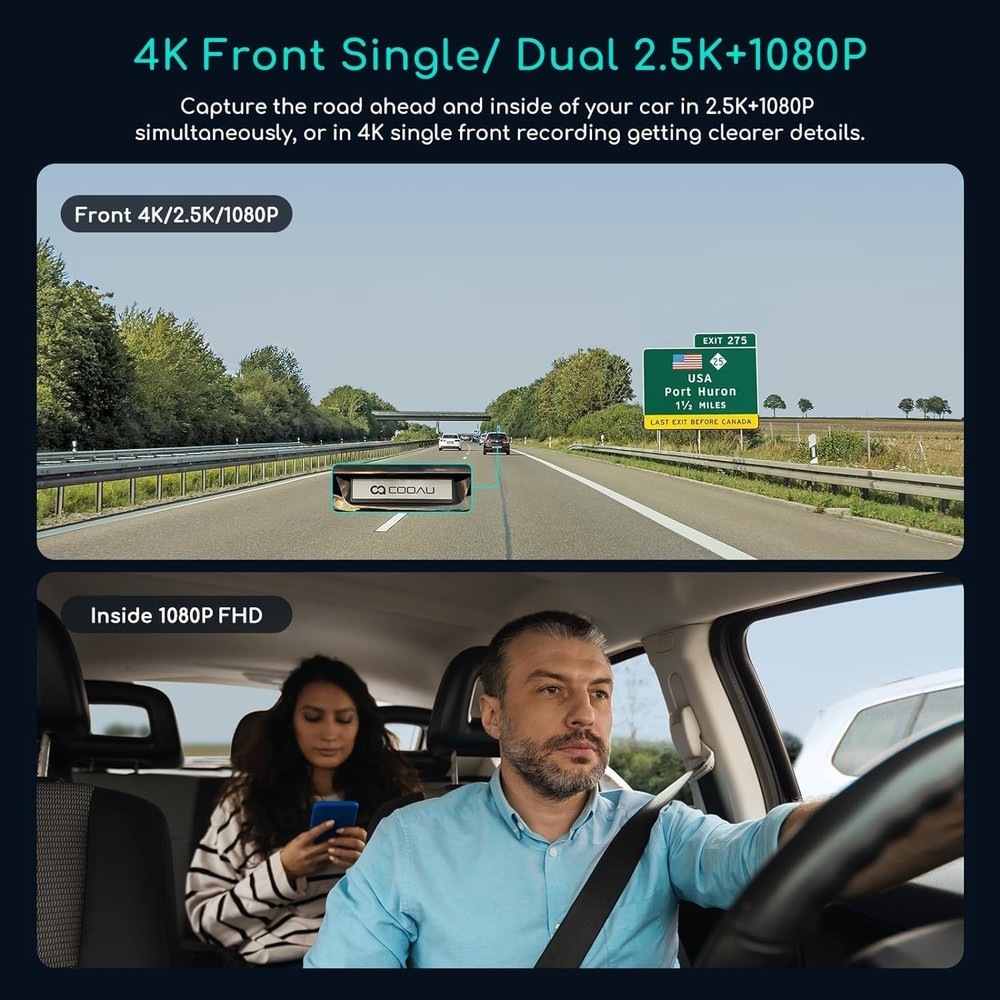 Uber Car Camera with Night Vision, G-Sensor, Parking Mode