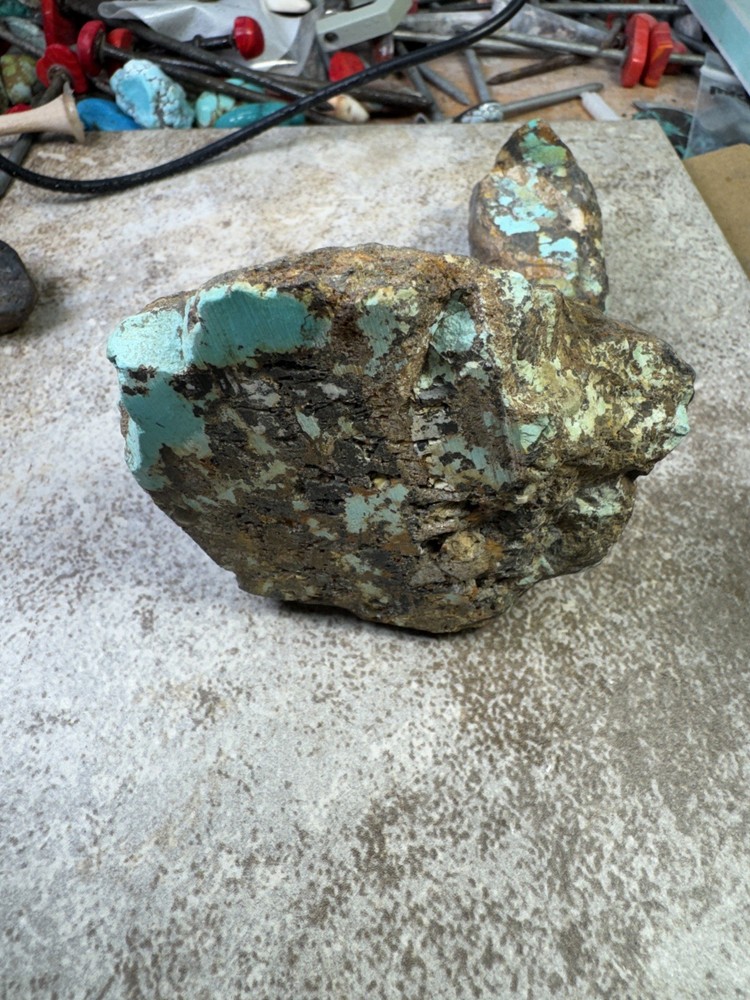 Natural Hubei turquoise nugget multi color