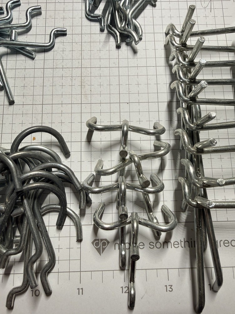 68 MISC METAL PEGBOARD HOOKS VARIOUS SIZES traditional pegboard use