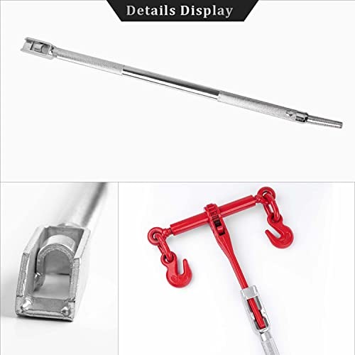 Winch Bar Combination Winch Bars with Square Head for Flatbed 1 Pack Silver