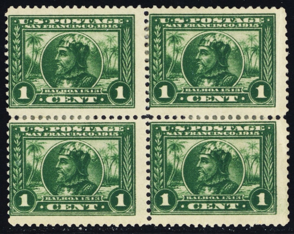 397, Mint HH 1¢ Block - SCV $65 * Stuart Katz