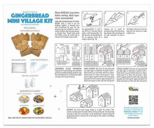 BEE (11-PACK) Each Makes (4) Mini Gingerbread Villages Kit - No Baking Needed