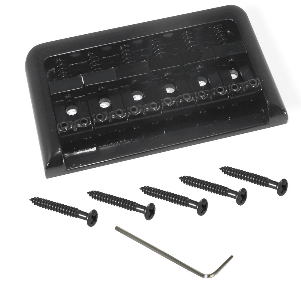 Bridge Hardtail Wrap 52.5mm Spread String thru body Black 122620BK