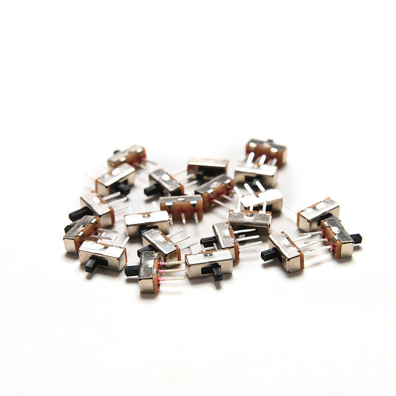 50x SPDT 3-Pin Vertical Slide Switch Mini PCB Circuit Mount Solder Tiny Small DC
