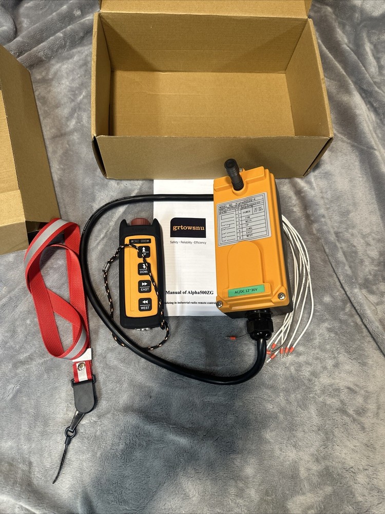 Industrial Wireless Crane Remote Control Switch 1 Receive + 1 Transmitter 12V24V