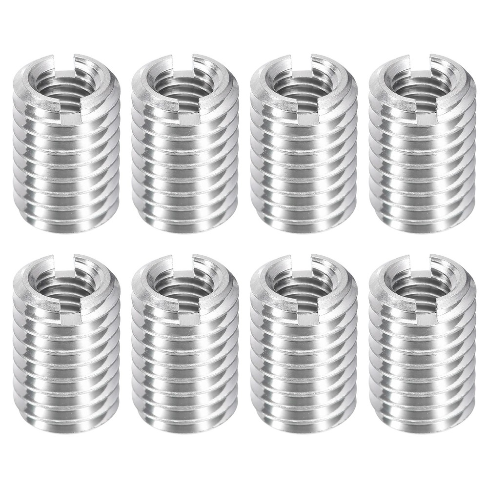 8Pcs Threaded Inserts, M5-0.8x12 & M8-1.25x12 Thread Repair Insert