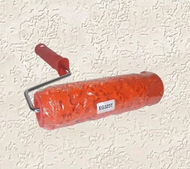 7''Paint Pattern Roller For Wall Decoration Classic Rubber Texture Roller EG323T