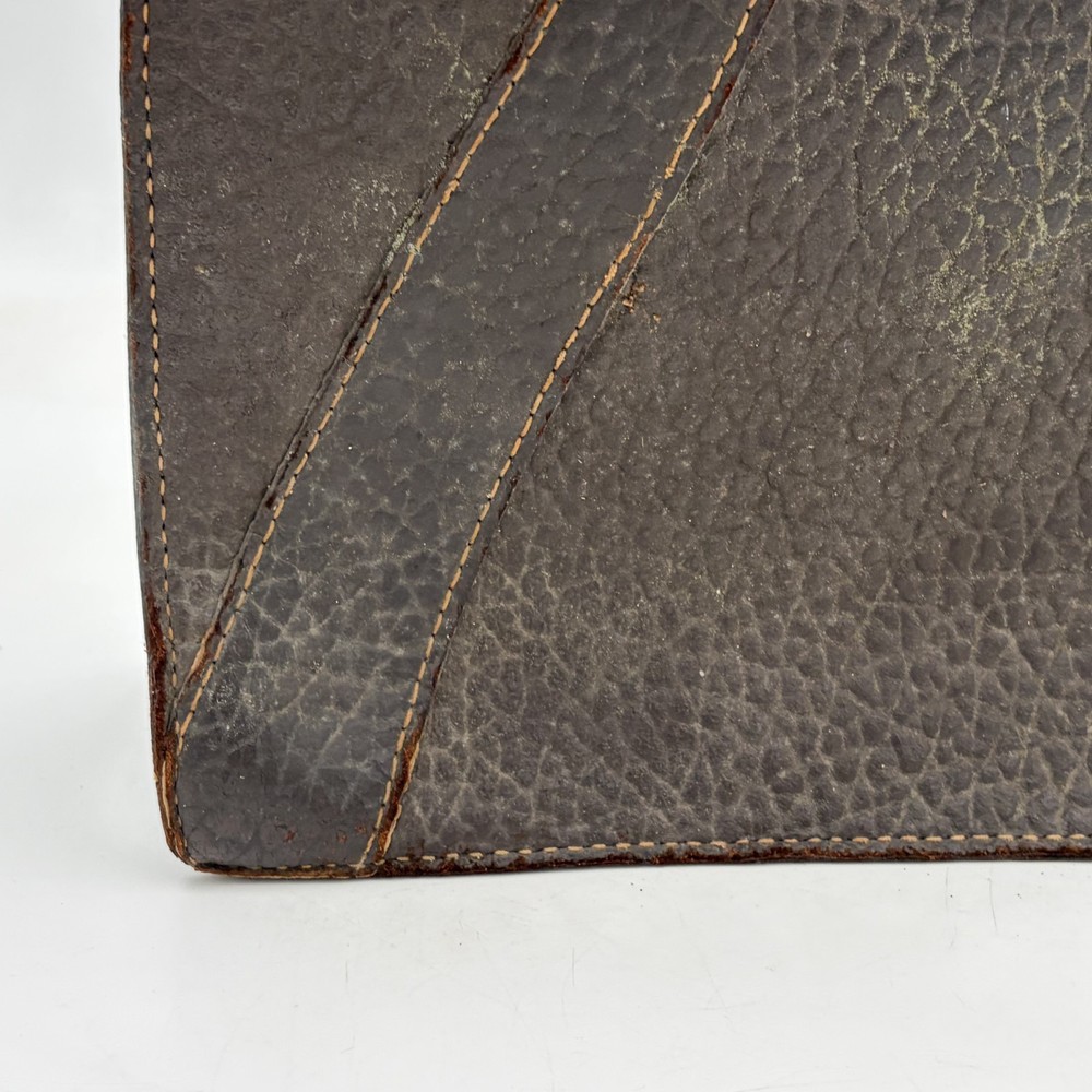 VTG WW2 ERA Case National Briefcase MFG. Co Pebble Leather Deep Buff Cowhide