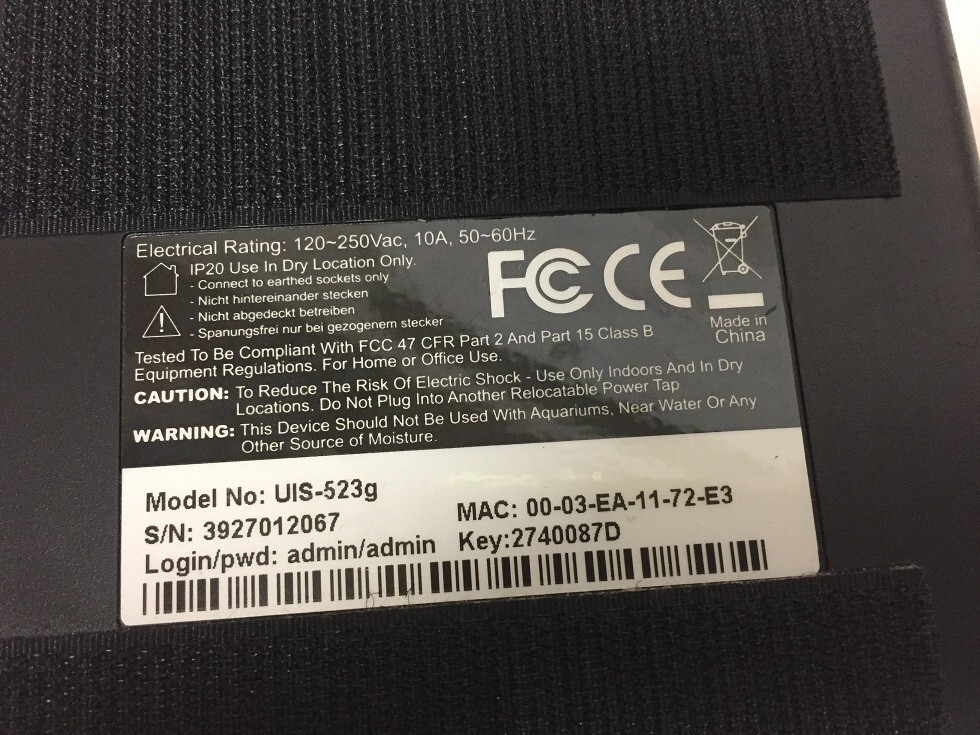 UIS-523G Ethernet plug control unit Ethernet USB