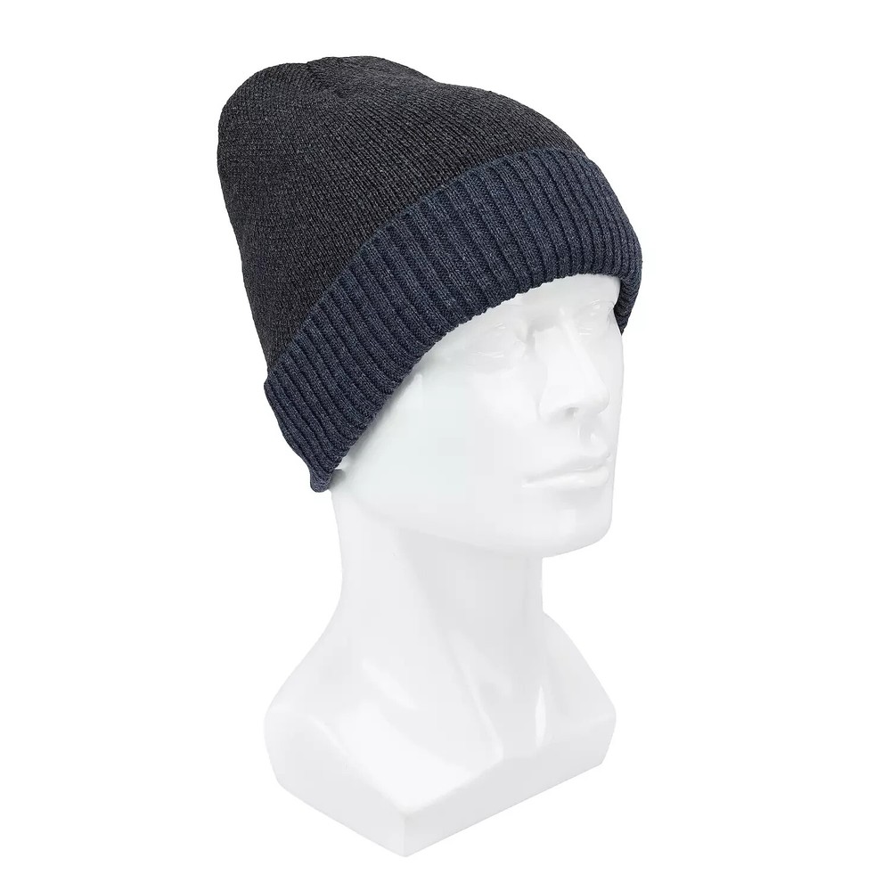 Dockers Men's Microcheck & Flat Knit Cuffed Beanies 2-pack Set (45DK06BB02) New