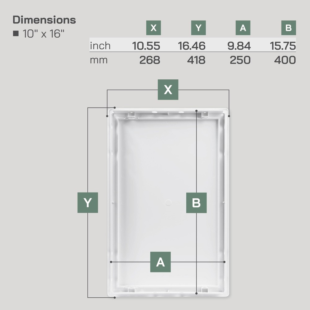 10x16 Access Panel - Easy Access Doors - ABS Plastic - Access Panel for Drywa...