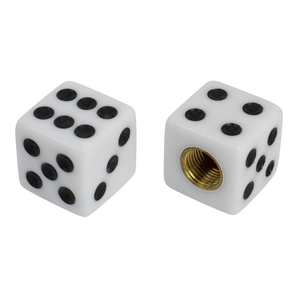 ENIX PRO+ Dice Valve Caps Solid White Black Dots