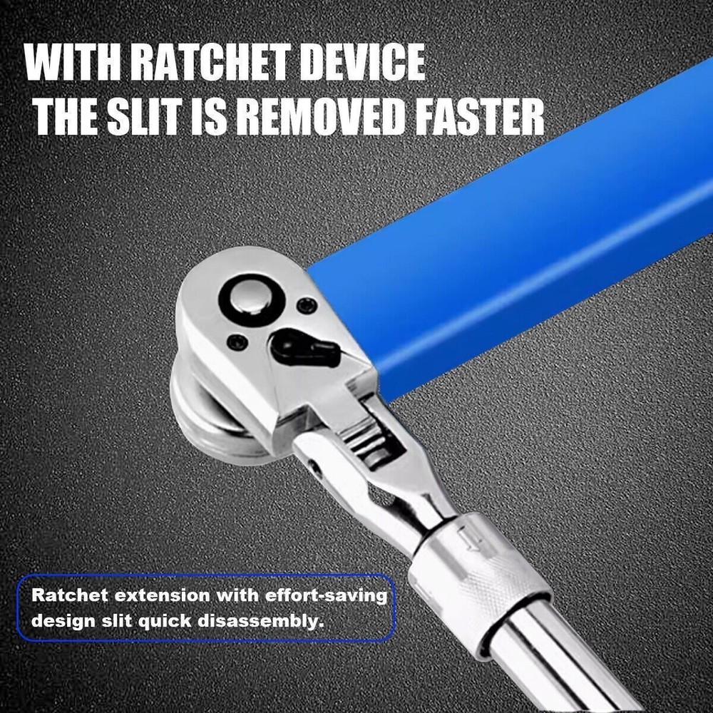 2 Pack Offset Extension Wrench Set Ratchet Spanner Wrench with Extender Adapter