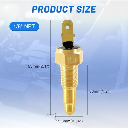 Universal" NPT Engine Cooling Fan Temperature Sensor Switch 1/8 200 On/ 185 Off