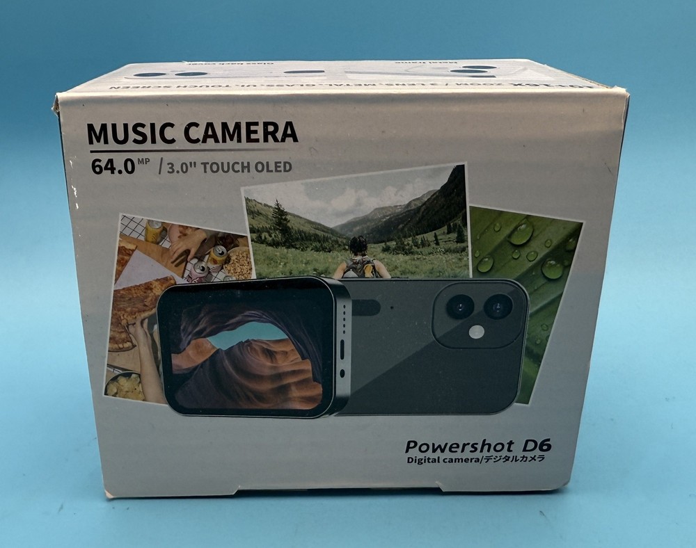 4K CCD Digital Camera 64MP Digital Flash Video Camera with Touch Screen+32G Card