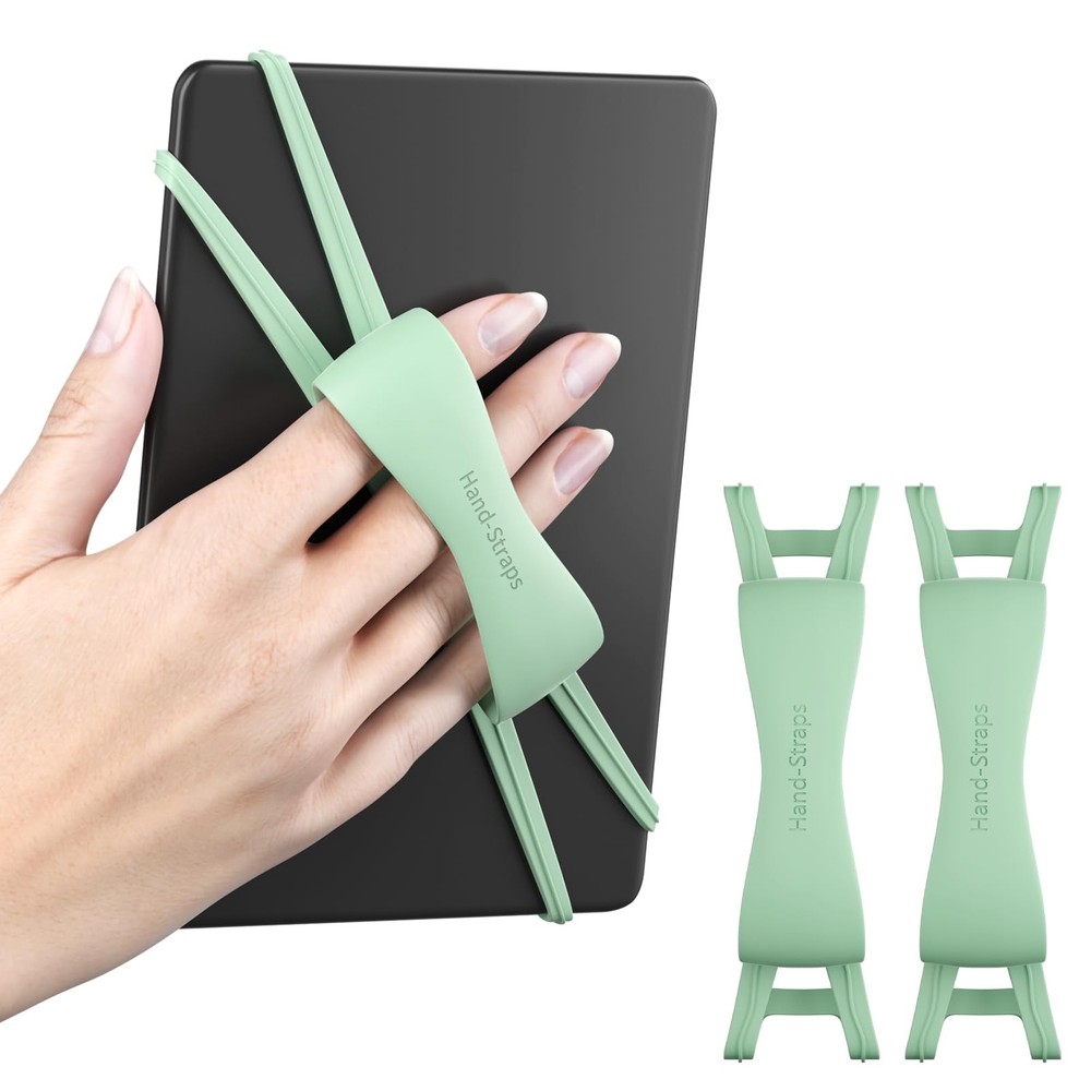 Arctiiro 2 Pack Comfortable Hand Strap for Kindle and Tablets, Matcha