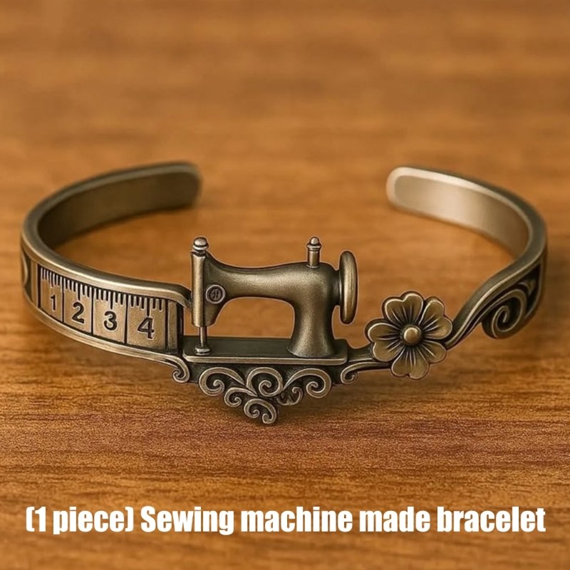 Stylish Sewing Machine Inspired Bangle Adjustable Fit Suitable For Various