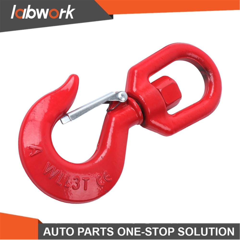 Labwork 3 Ton Locking Swivel Hook 5/8" Grade 80 Lifting Hook Rigging with Latch