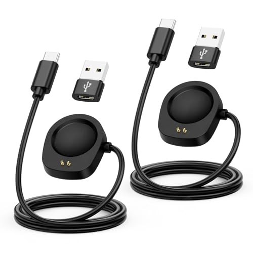 USB Type C Charger for Smartwatches - 3.3FT Replacement Cable & USB-A Adapter (2