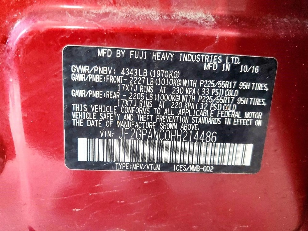 Camera/Projector Camera Windshield Mounted Fits 16-17 XV CROSSTREK 12834221