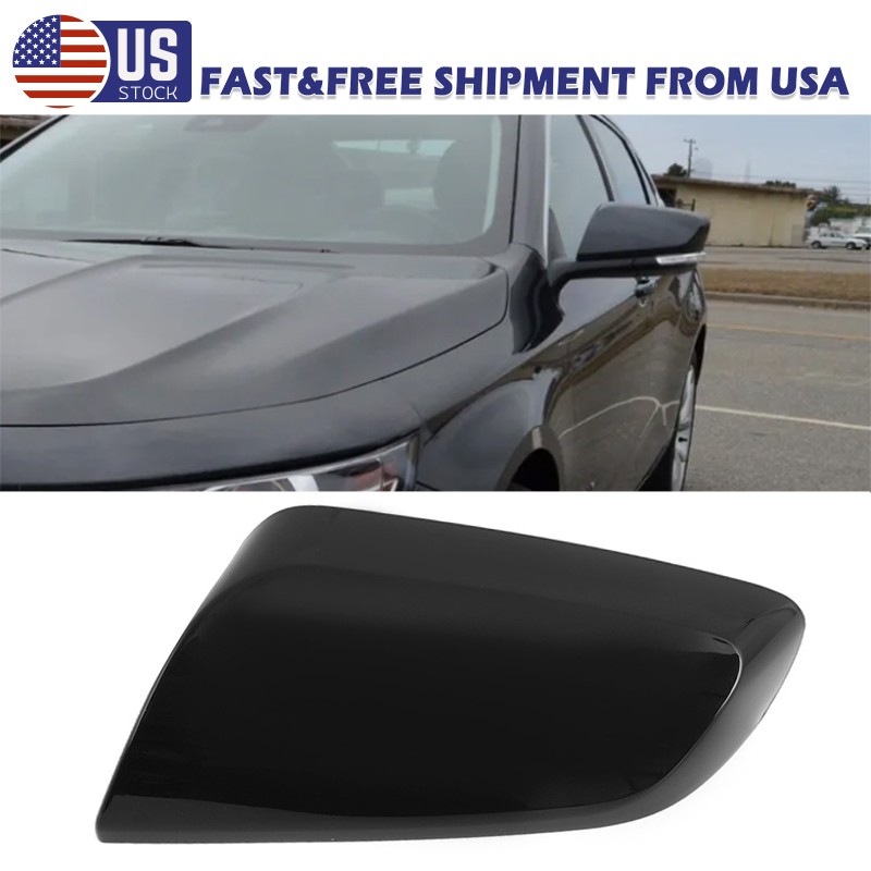 Left LH Side Gloss Black Mirror Cover Cap Shell For Chevy Impala 2014-2020 10th