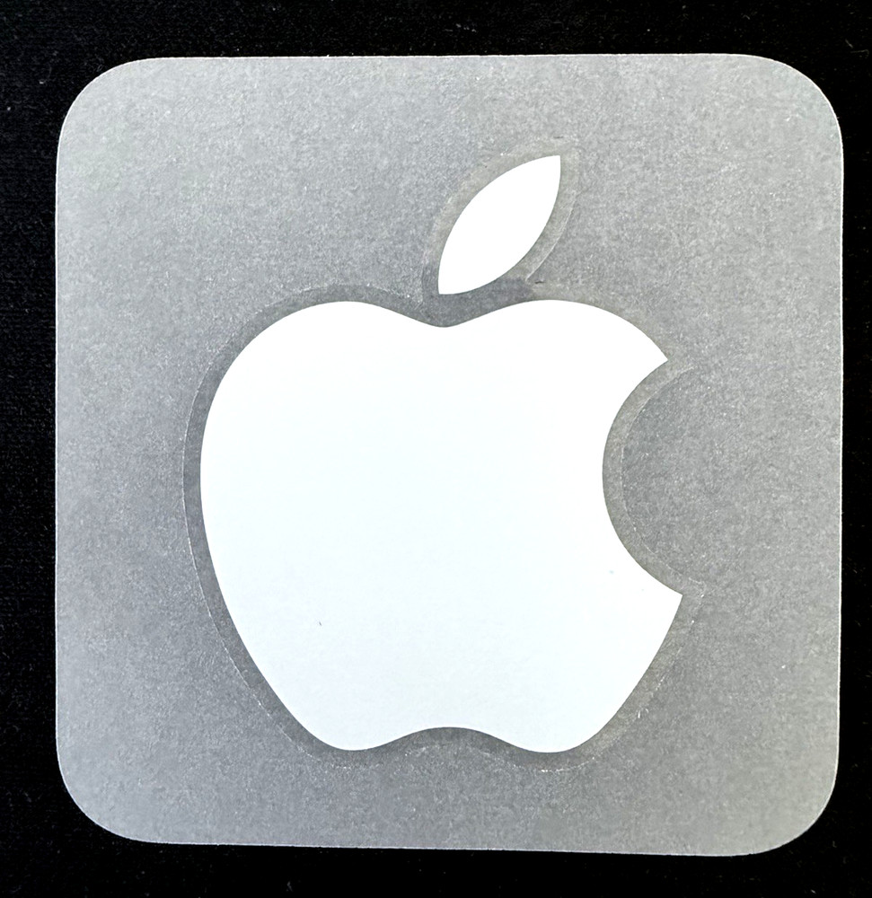 APPLE White Logo Sticker Decal iPhone Mac iPad Small 2” x 1.75” - Authentic NEW