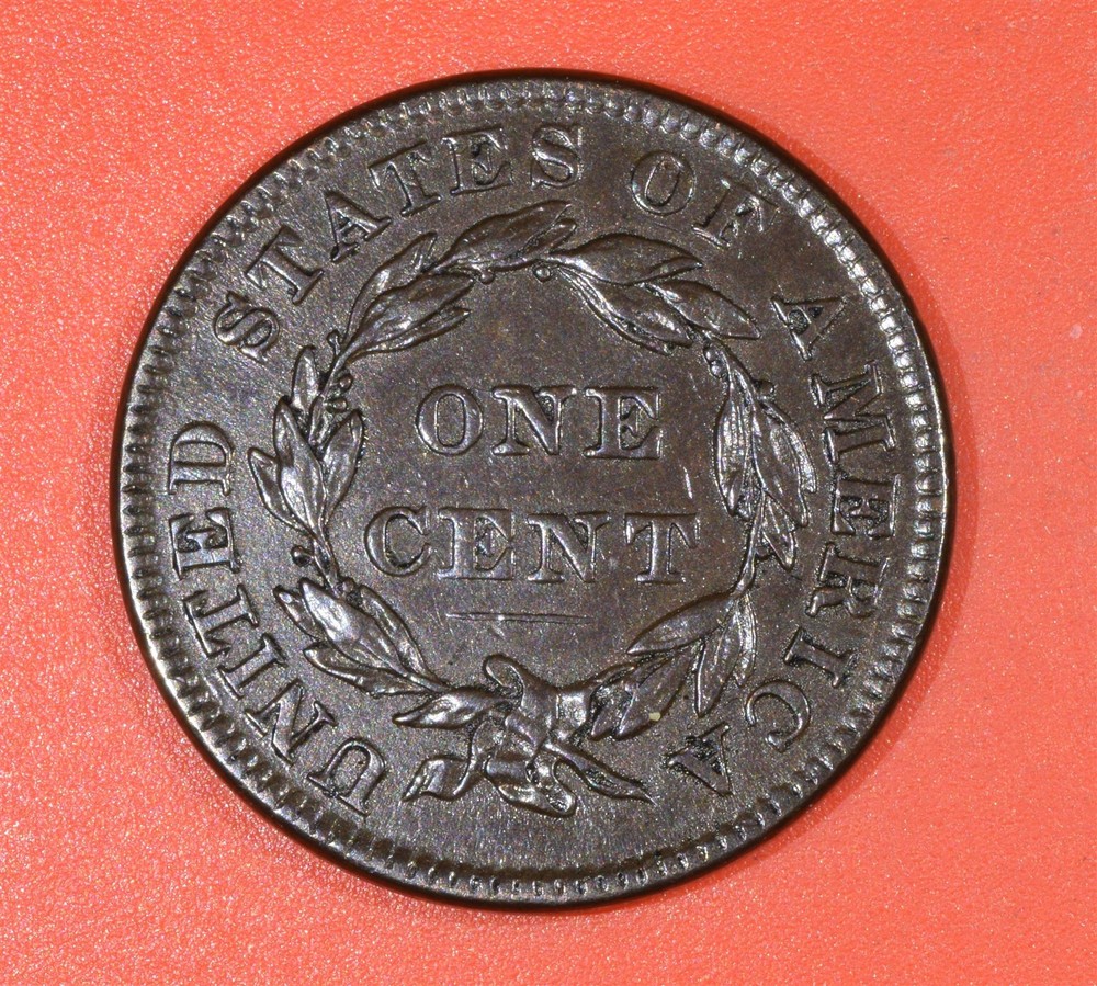 1836 Coronet Head Large Cent "XF+"
