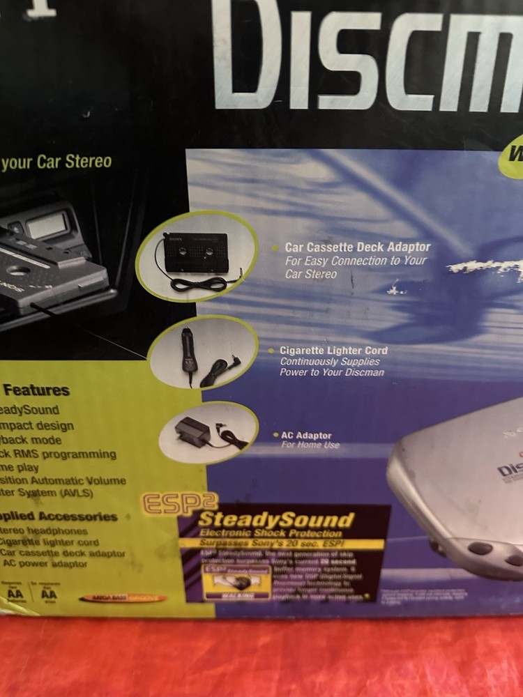 Sony Discman D-E406CKT Portable CD Player with Car Kit.