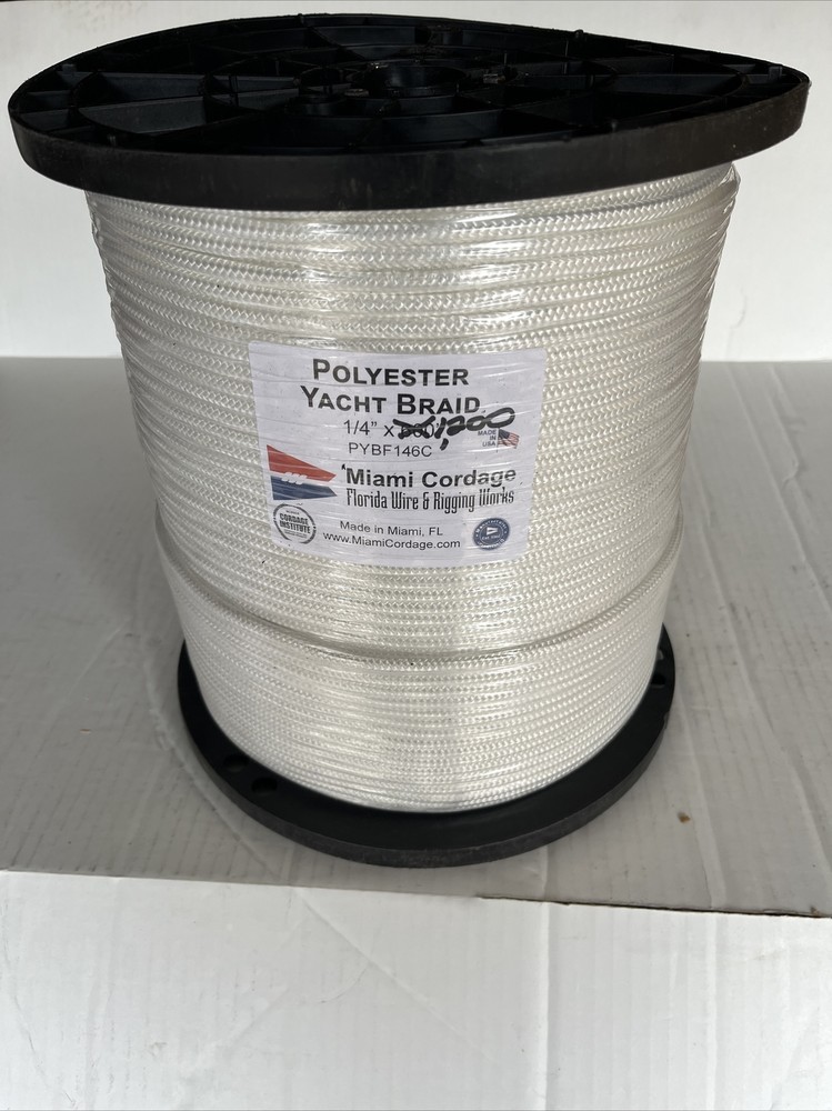 1/4 x 1,200 Ft Braid-Yacht Braid polyester rope