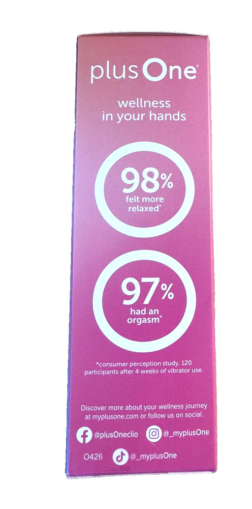 plusOne Vibrating Bullet Soft Touch Massager, 10 Vibration Settings, Waterproof