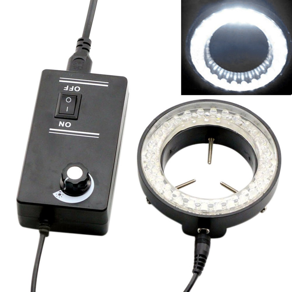 60LED Adjustable Ring Light Illuminator Lamp For STEREO ZOOM Microscope US/EU/UK