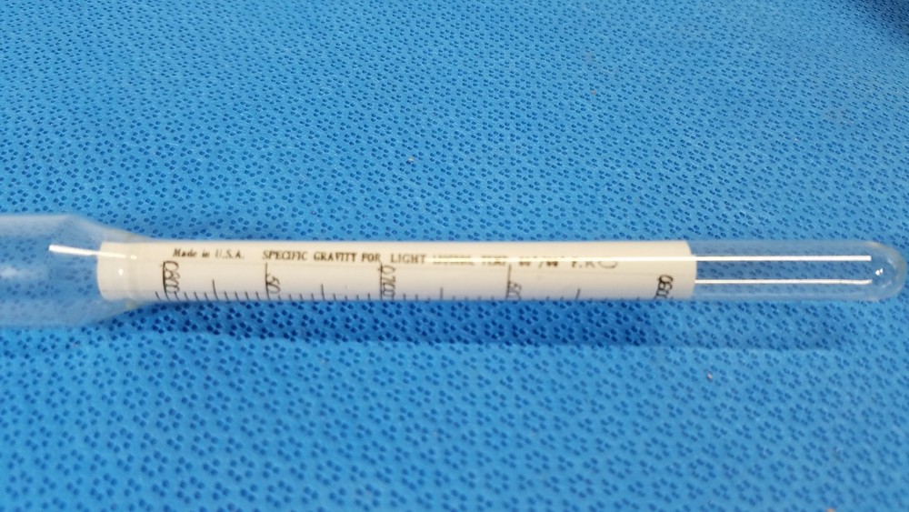 KO Specific Gravity Hydrometer Scale for Light Liquids TEMP 60°/60°F