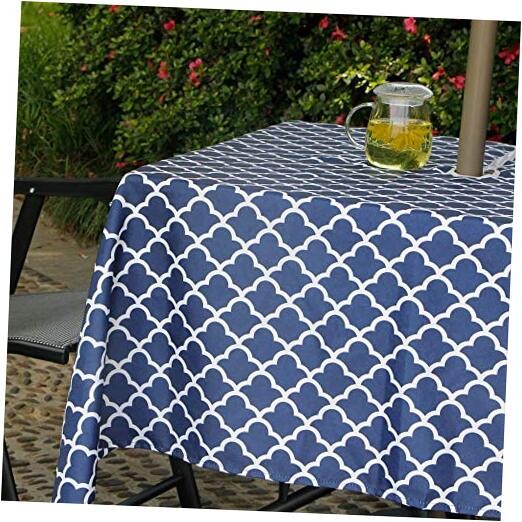 Spring/Summer Wrinkle-Free Waterproof 60" x 102" (Rectangular) Navy Blue
