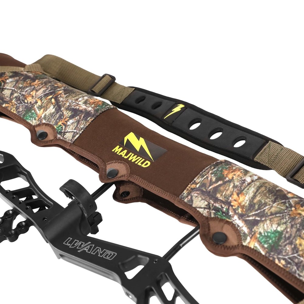 Neoprene Compound Bow Sling, Adjustable Detachable Shoulder Strap for Hunting...