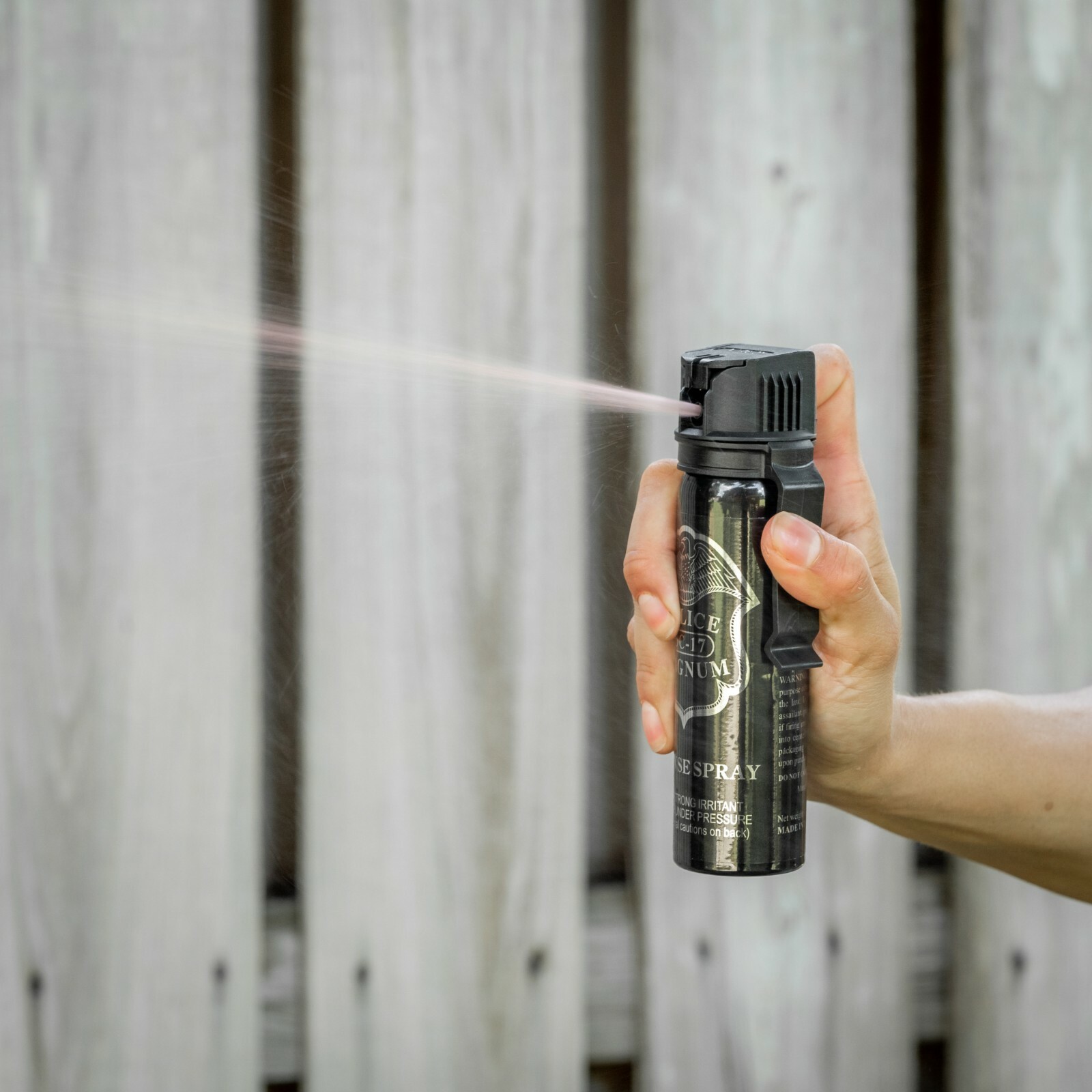 3 POLICE MAGNUM Pepper Spray Self Defense Security 4oz Flip Top Belt Clip Fogger