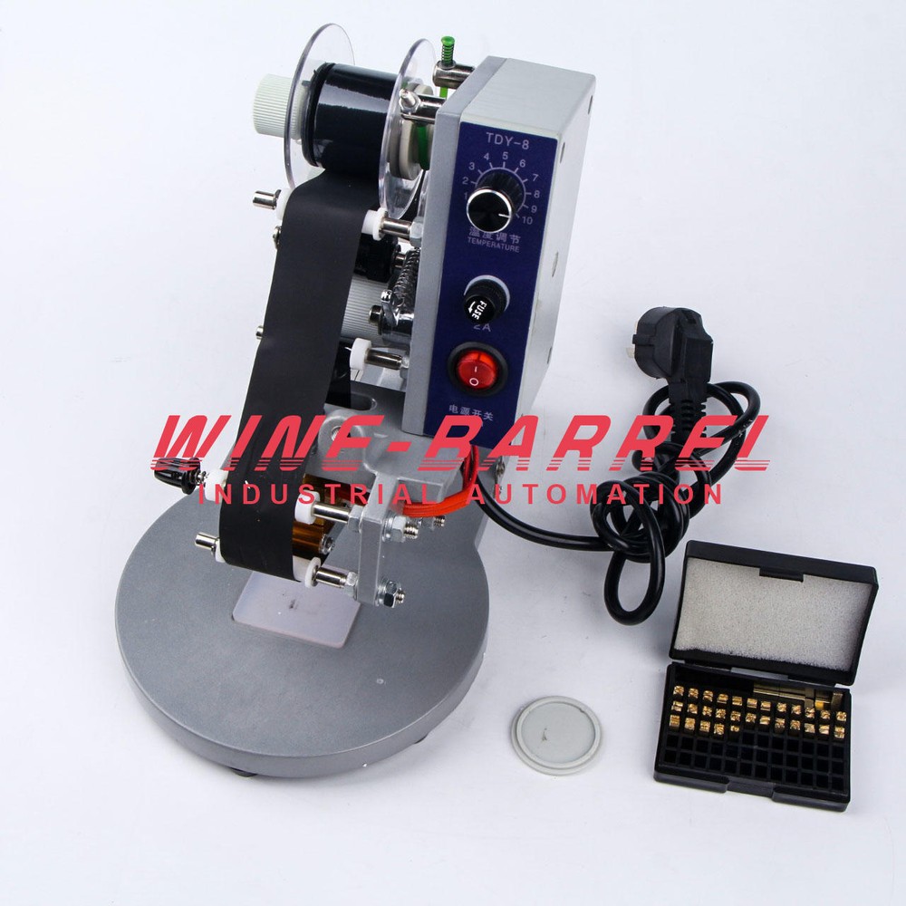 DY-8 Manual Hot Stamping Machine Ribbon Coding Date Batch Character Code Printer
